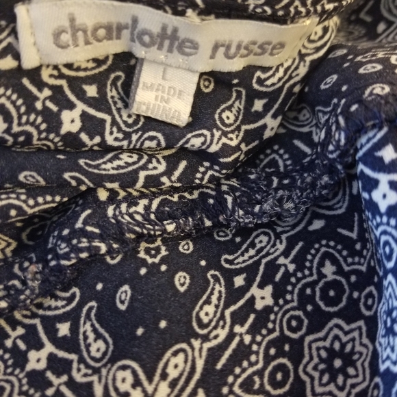 Navy & White Long Open Front Duster Size L - Picture 5 of 5